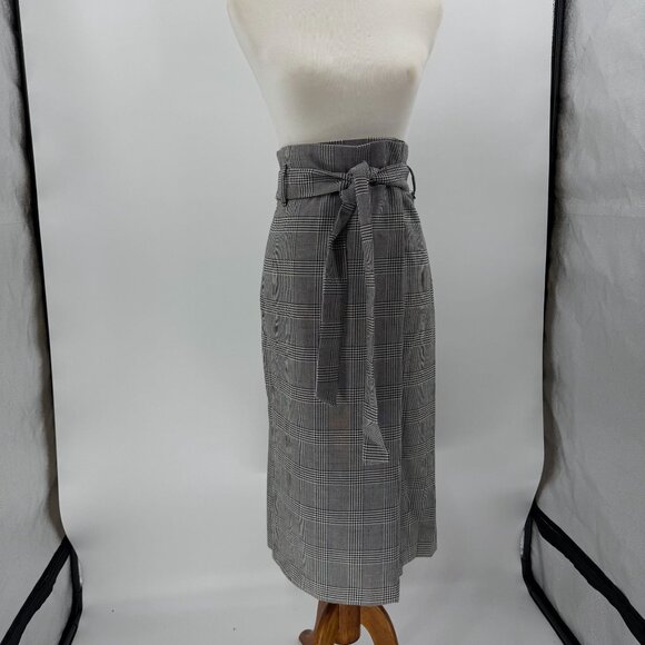 Zara Woman Plaid High-Waisted Pencil Skirt Size S - Picture 14 of 14
